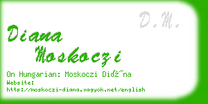diana moskoczi business card